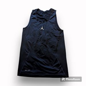 NIKE AIR JORDAN RISE DRI-FIT BASKETBALL TANK BLACK